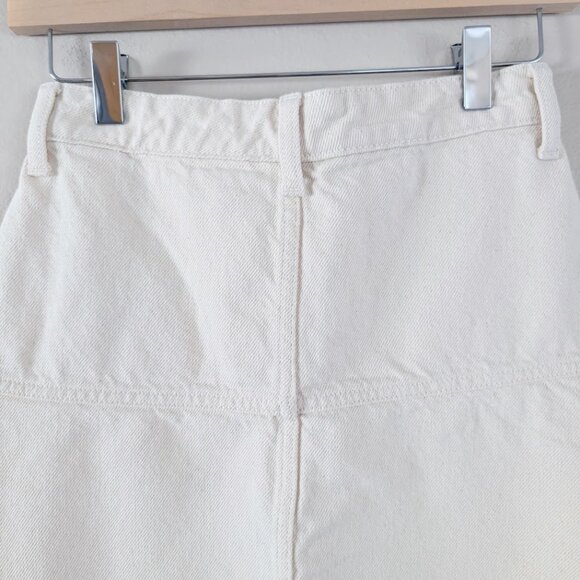 White‎ A-Line Denim Midi Skirt - Size 00P - Picture 7 of 7